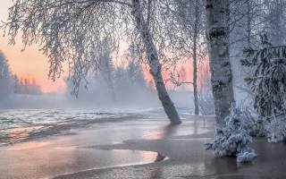 Finsko, Lakeland, mrazivý, zimní