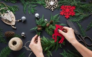 pine cones, vánoční, dekorace