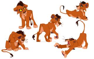 The lion king, animated musical drama film, art