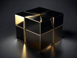 Куб, фон, минимализм